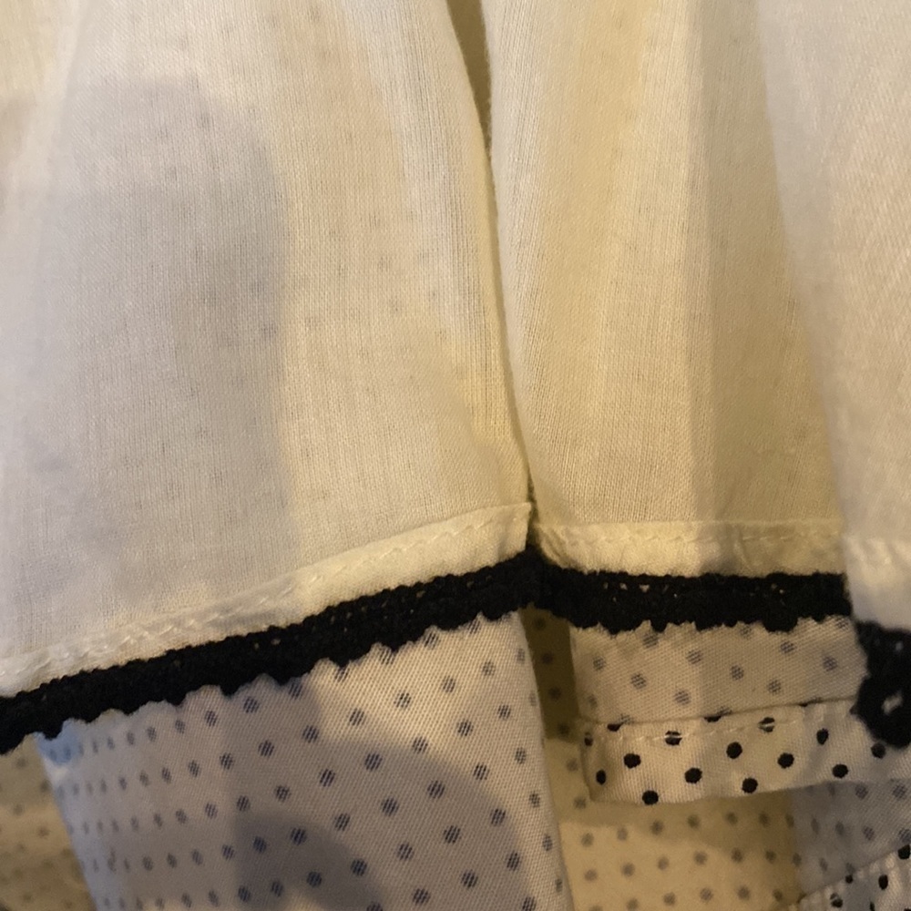 Anthropologie Girls from Savoy cream and black polka dot Novella dress - Picture 4 of 12